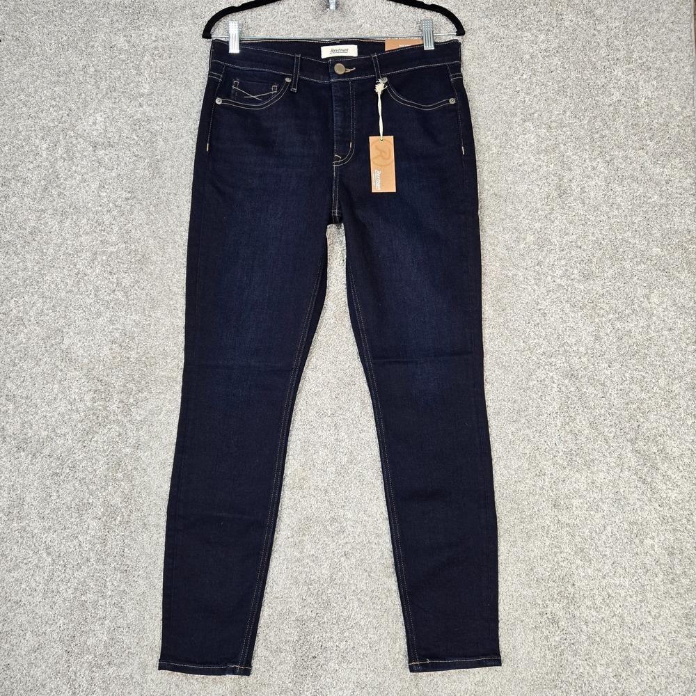 Revtown Jeans Womens 30 R (31x27.5) Blue Skinny Dark Wash Indigo Stretch NEW